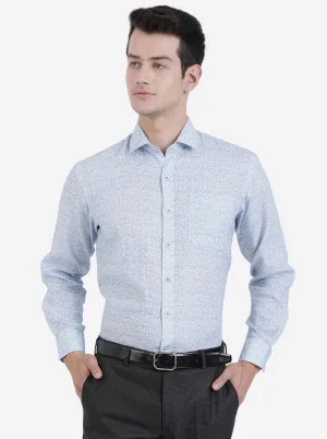 Sky Blue Solid Slim Fit Formal Shirt | JadeBlue