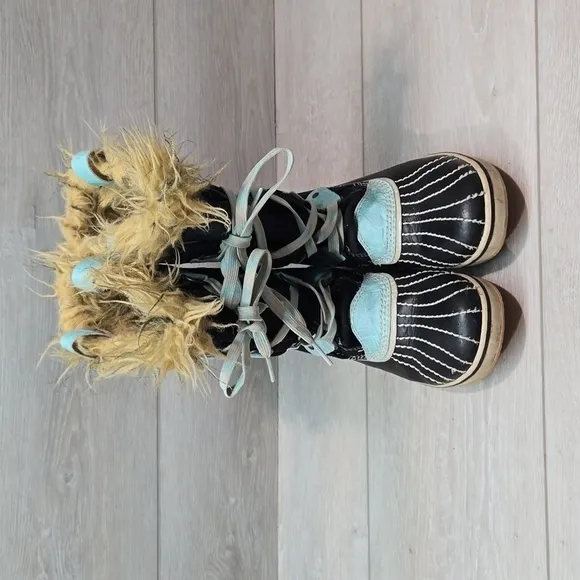 Sorel Kids Youth Tofino Tall Leather Duck Boots shoes sz 2