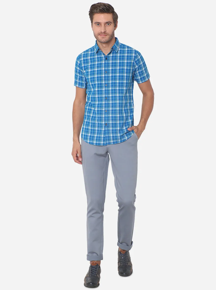 Steel Grey Solid Uno Fit Casual Trouser | JadeBlue