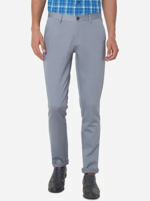 Steel Grey Solid Uno Fit Casual Trouser | JadeBlue