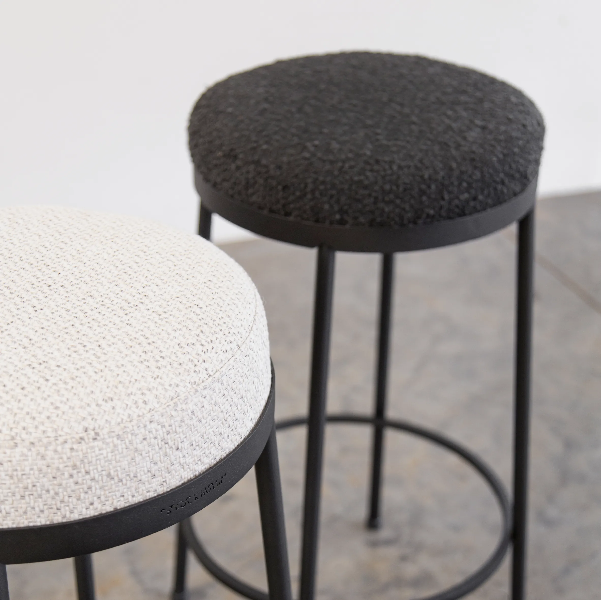 Stockholm Round Kitchen Stool - Midnight