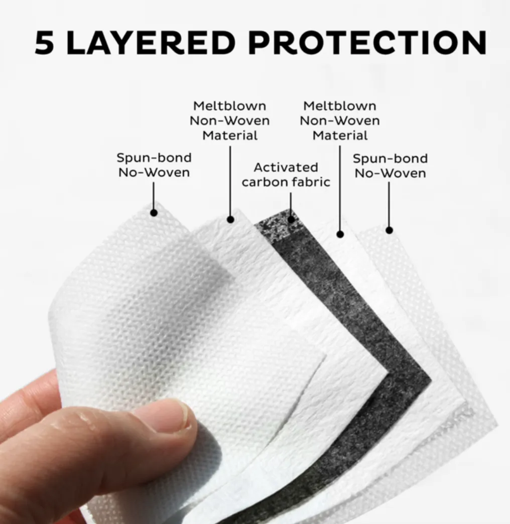 SUPA Defend Mask for Adults - Charcoal/White Stripe