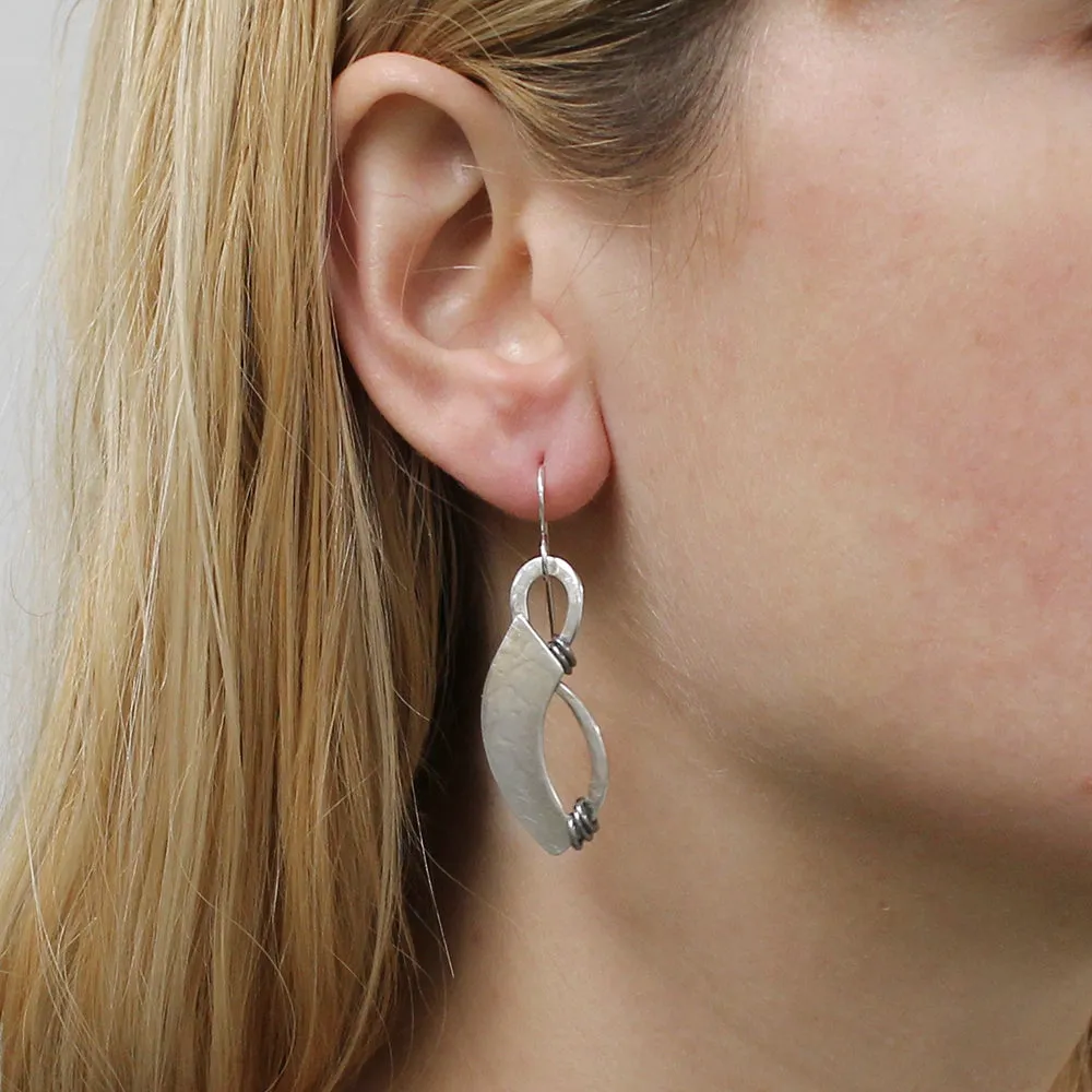 Swoops with Accents Rings Wire Earring