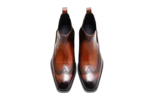 Tailor's Leather Chelsea Brogue Boots