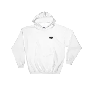 THE FUCK.RACIST.SCUM MEDIEVAL HOODIE ON WHITE