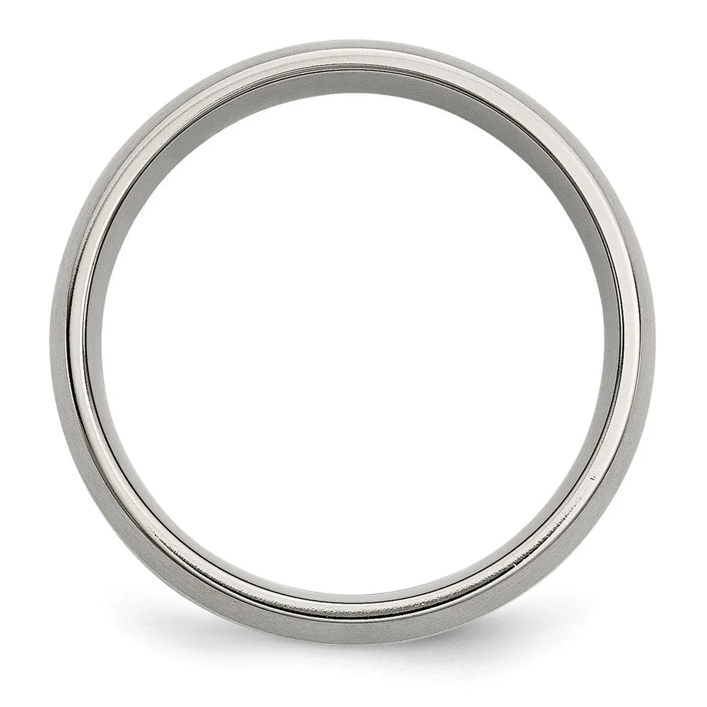 Titanium Brushed w/14k Yellow Gold Inlay 8mm Band