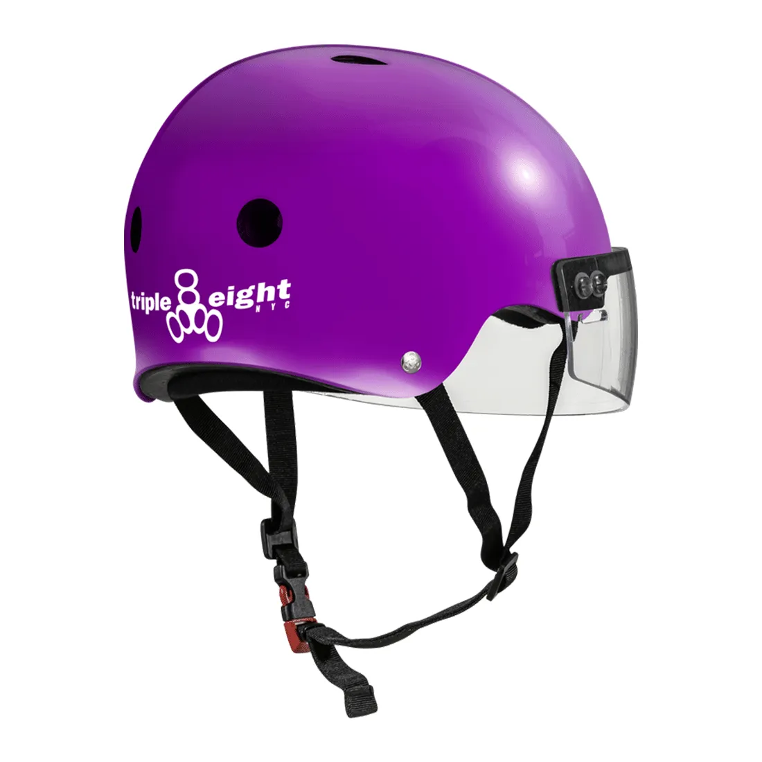 Triple 8 The Visor Certified Helmet SS Purple Gloss