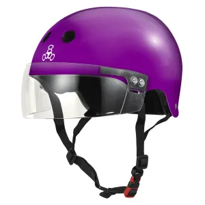 Triple 8 The Visor Certified Helmet SS Purple Gloss