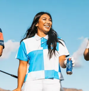 ULTRA Blue Check Women's Polo
