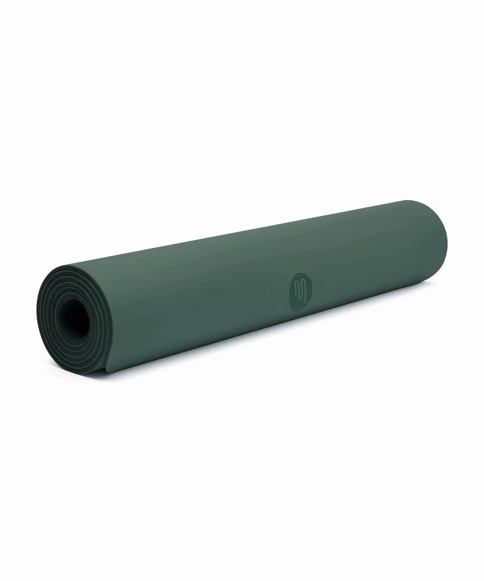 Vegan Leather Curved Studio Mat - Forest Green 6mm