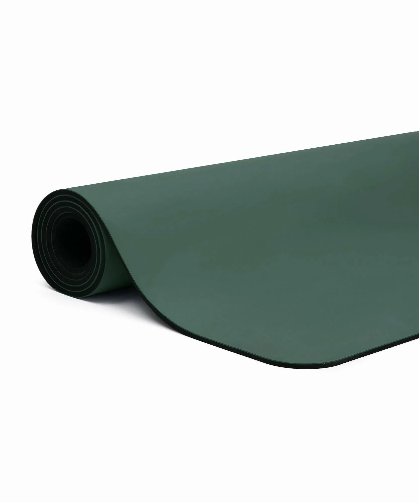 Vegan Leather Curved Studio Mat - Forest Green 6mm