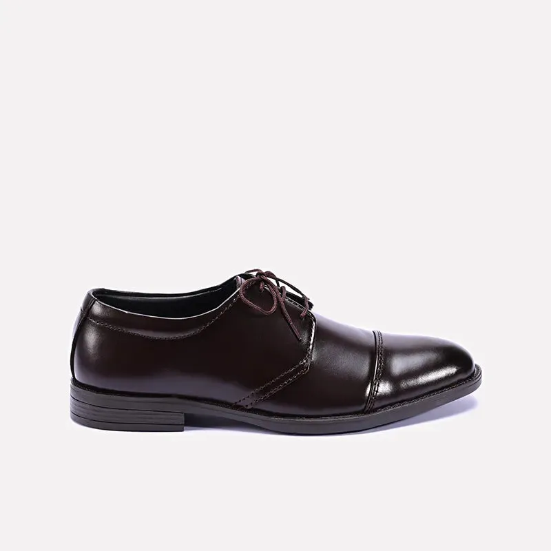 Velox Brown Cap Toe Derby Shoes 0111183