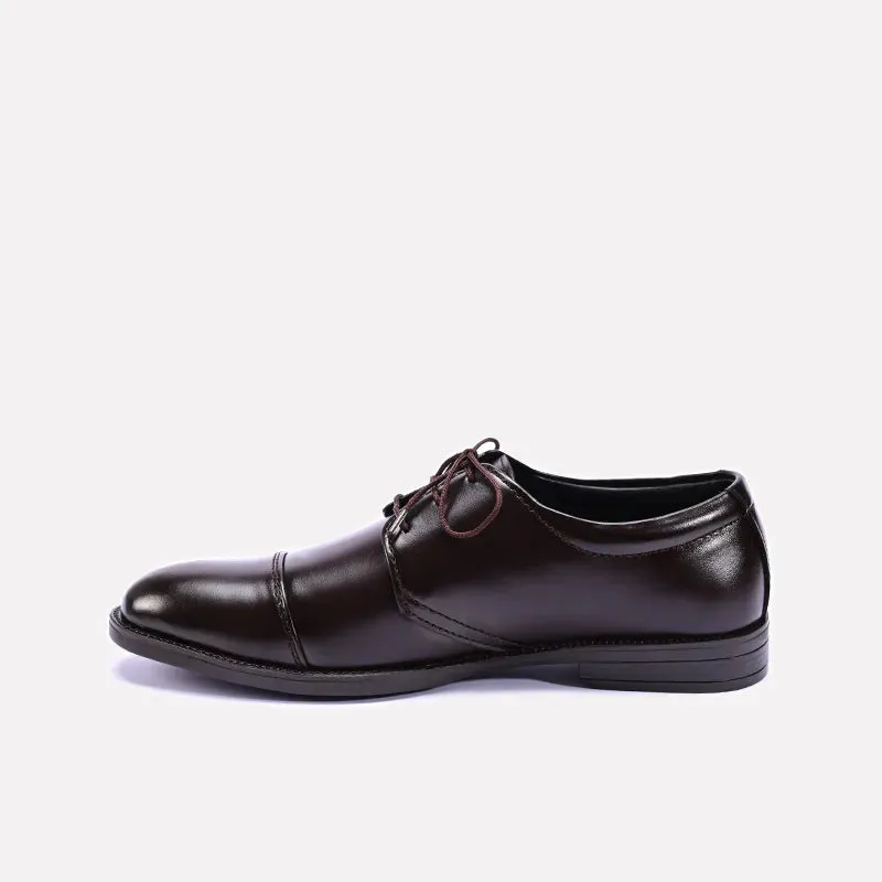 Velox Brown Cap Toe Derby Shoes 0111183