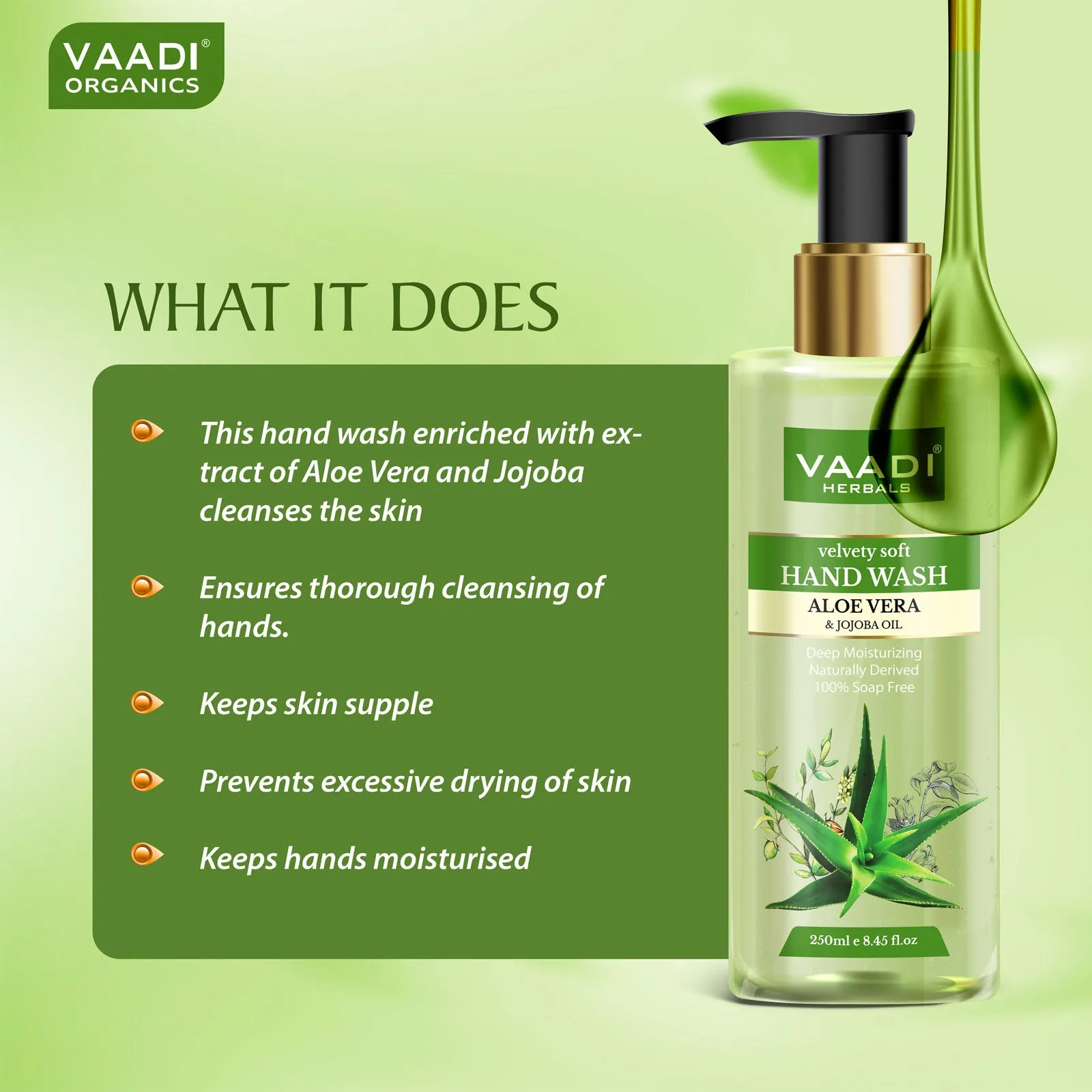 Velvety Soft Aloe Vera & Jojoba Oil Hand Wash (250 ml)
