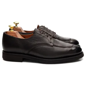 'Venice' Dark Brown Grain Leather Split Toe Derby UK 7 F