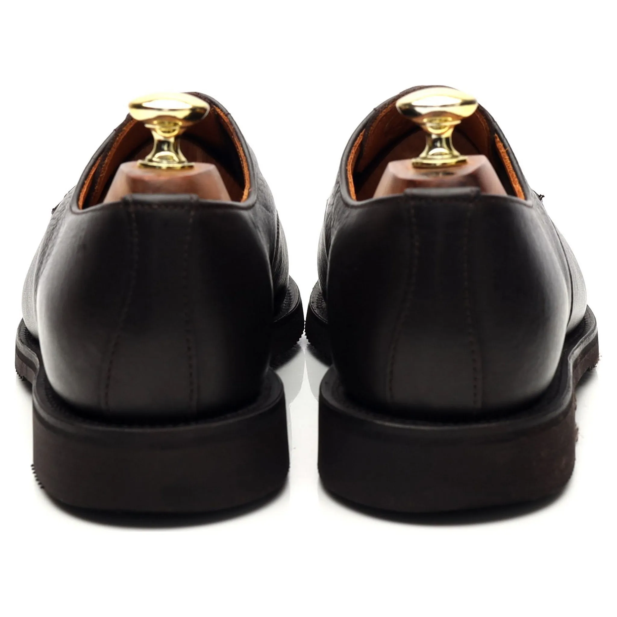 'Venice' Dark Brown Grain Leather Split Toe Derby UK 7 F