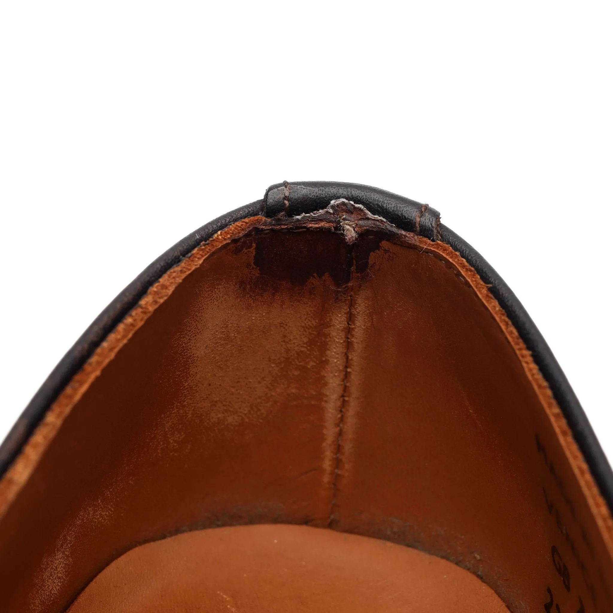 'Venice' Dark Brown Grain Leather Split Toe Derby UK 7 F