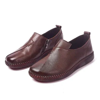 Vintage Handmade Round Toe Soft Casual Shoes