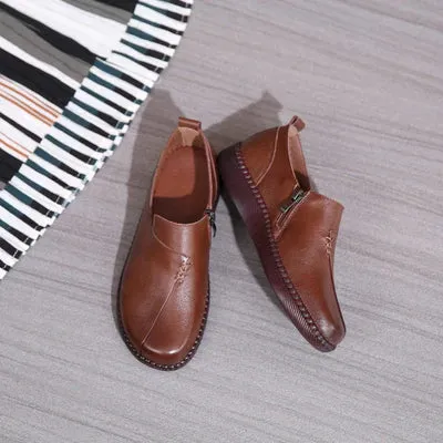 Vintage Handmade Round Toe Soft Casual Shoes