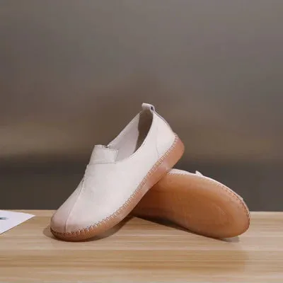 Vintage Handmade Round Toe Soft Casual Shoes