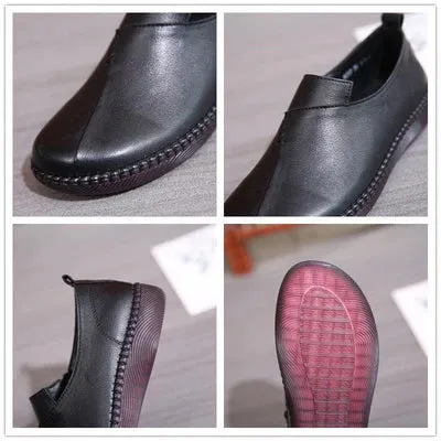 Vintage Handmade Round Toe Soft Casual Shoes