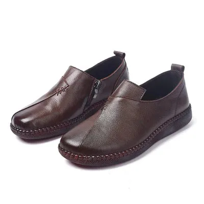 Vintage Handmade Round Toe Soft Casual Shoes
