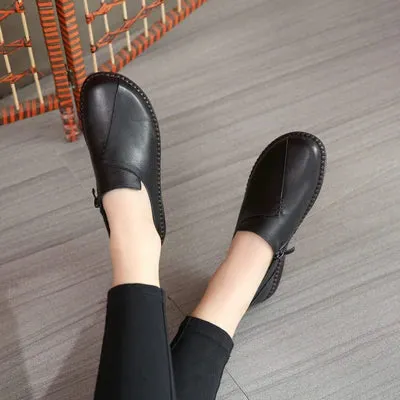Vintage Handmade Round Toe Soft Casual Shoes