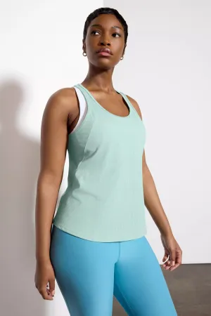 Vivid Racer Back Tank - Blue Haze