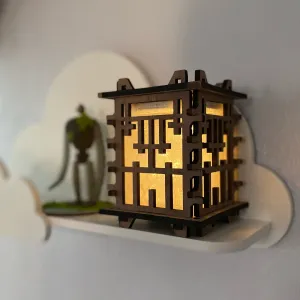 Walnut Shoji Lantern - Japanese Inspired Décor - Master Monk