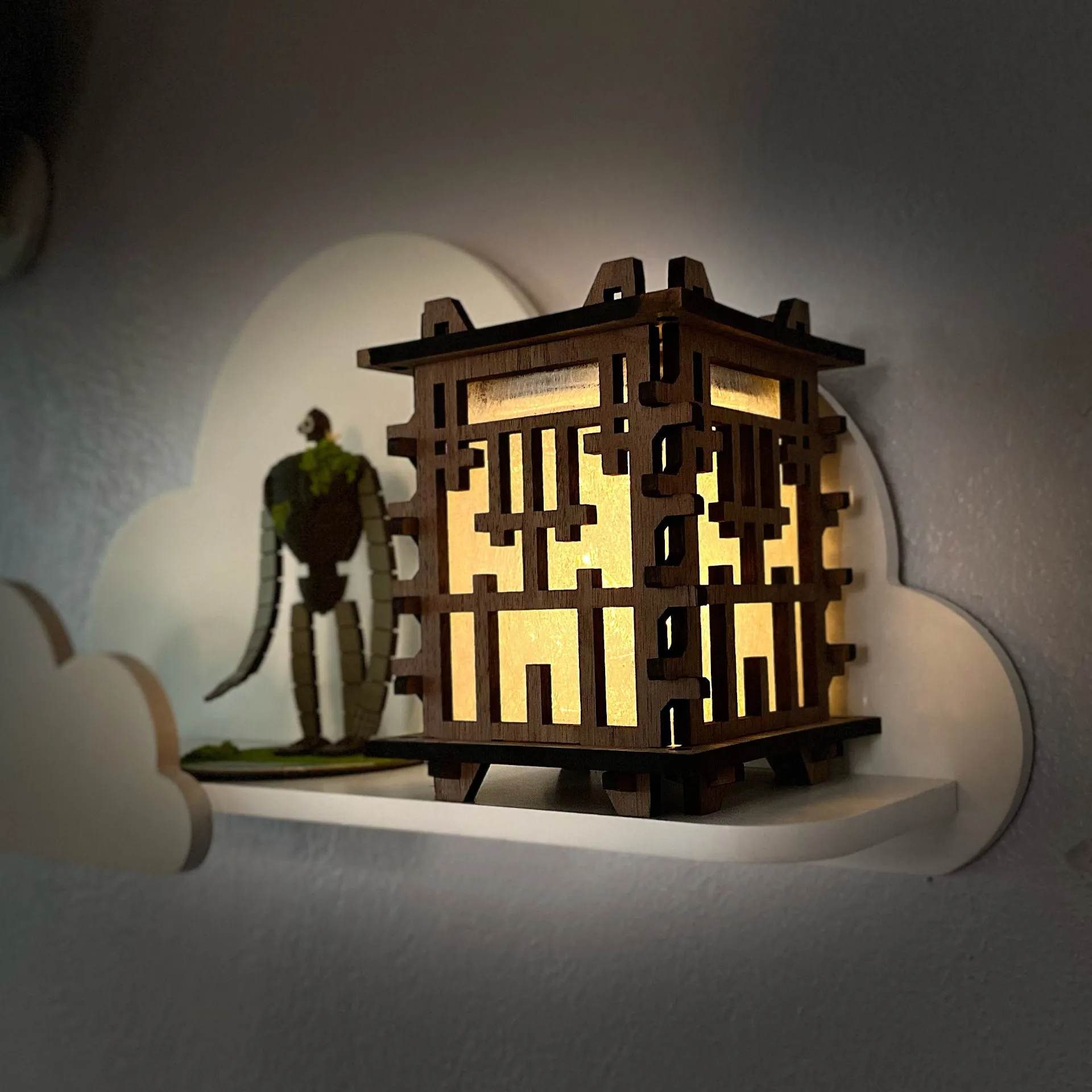 Walnut Shoji Lantern - Japanese Inspired Décor - Master Monk