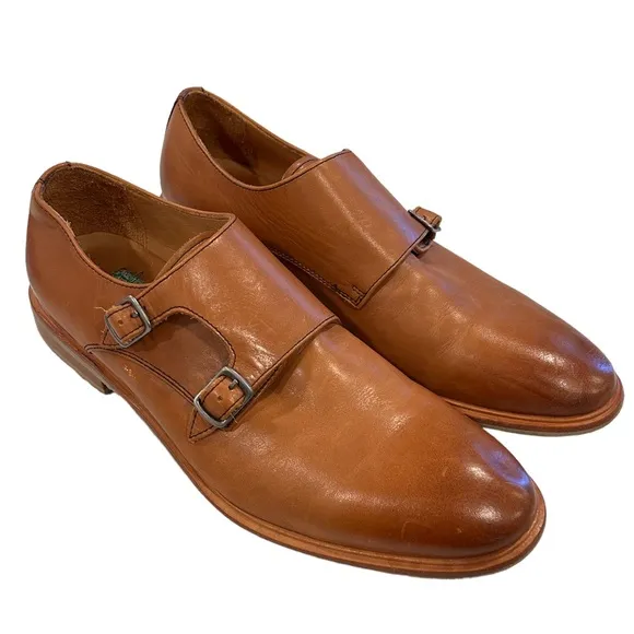 Warfield &amp; Grand Double Monk Strap Men’s Leather Dress Shoe Justin 80919 Sizes 8