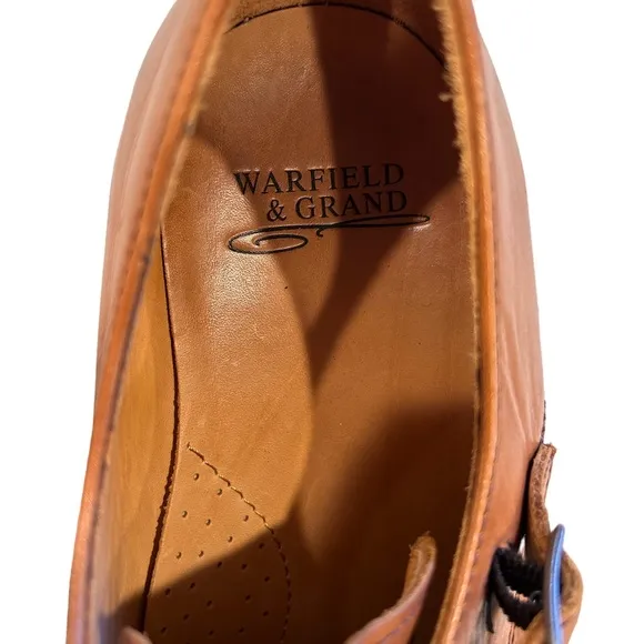 Warfield &amp; Grand Double Monk Strap Men’s Leather Dress Shoe Justin 80919 Sizes 8