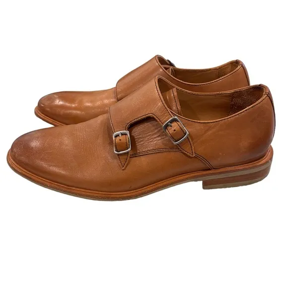 Warfield &amp; Grand Double Monk Strap Men’s Leather Dress Shoe Justin 80919 Sizes 8