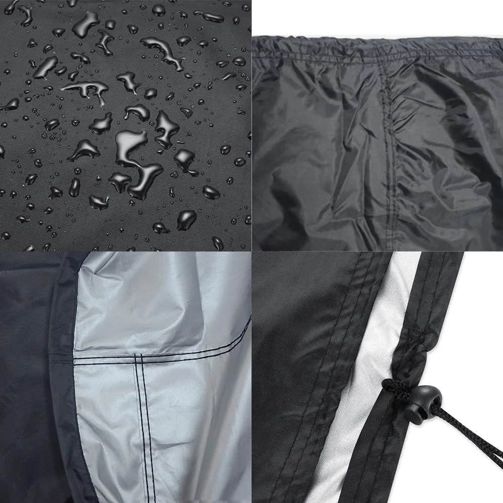 Waterproof Outdoor Furniture Set Cover - Anti-Uv Dust-Proof 210D Oxford Cloth - 325X208X58Cm - Black
