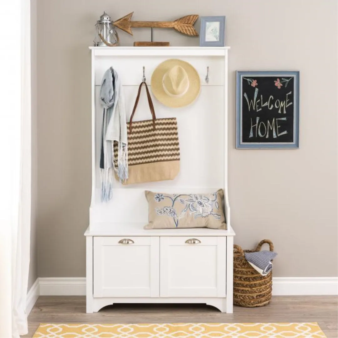 Wesson Hall Tree with Bench Gracie Oaks Color: White