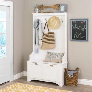 Wesson Hall Tree with Bench Gracie Oaks Color: White