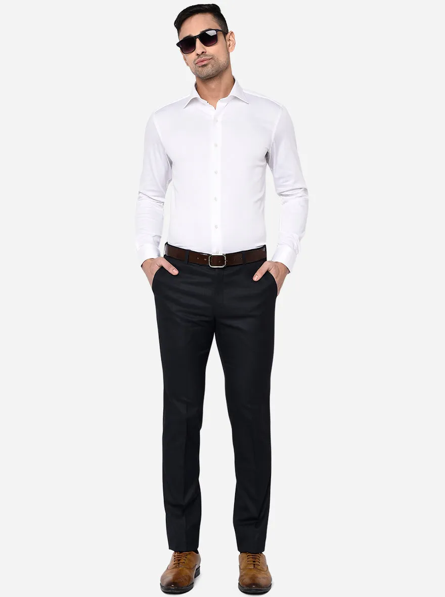 White Solid Slim Fit Party Wear Shirt | Wyre