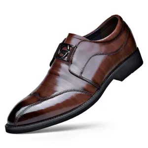 Wildking Men's Classic Slip-On Brogues Dress Shoes 3202