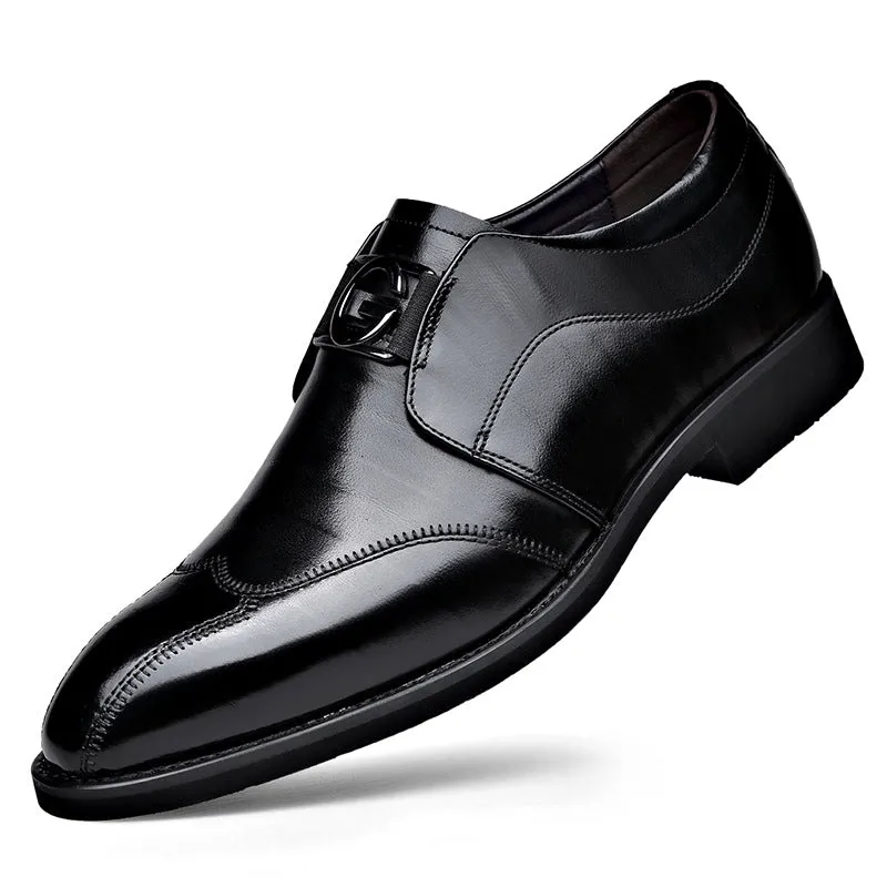 Wildking Men's Classic Slip-On Brogues Dress Shoes 3202